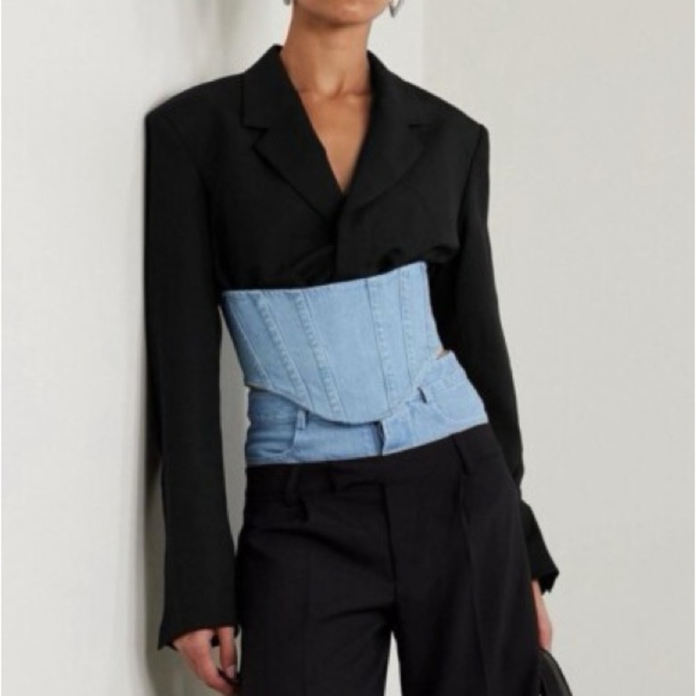 Dion Lee Float Corset Blazer in Black NWT